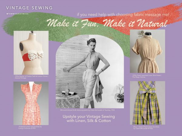 50s cotton linen silk