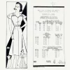 bias frock pattern; mail order #581; circa 1937; miss 16; bust 34"; paper sewing pattern - detail