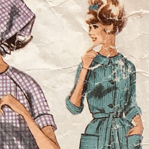 60s simplicity 5982 vintage housecoat dress pattern detail 02