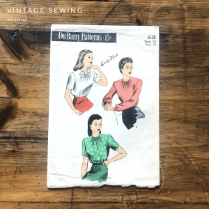 db6128 blouse pattern cover 1945 Elegant Blouse Pattern · DuBarry #6128