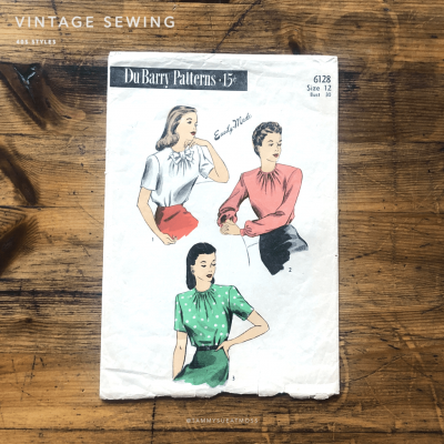 1945 Elegant Blouse Pattern · DuBarry #6128
