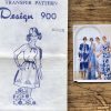 lw900xcrop laura wheeler #900; circa 1968; m 14-16; bust 34-6"; peasant dress; paper sewing pattern - detail