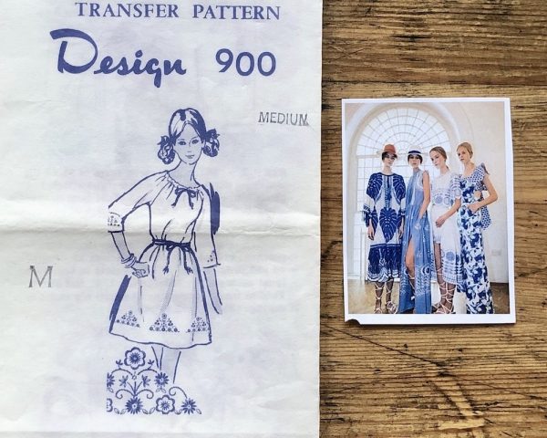 lw900xcrop laura wheeler #900; circa 1968; m 14-16; bust 34-6"; peasant dress; paper sewing pattern - detail