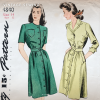 Soft 1943 Fringe Dress Pattern