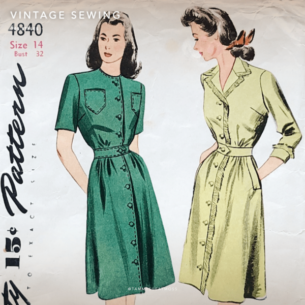 Soft 1943 Fringe Dress Pattern