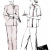 b2809 detail butterick 2809; ©1943; miss 14; B32"; oriental pj; paper sewing pattern - detail