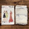 style 4234; ©1973; bust 35; jr petite 13: prairie dress; paper sewing pattern - pieces
