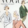 v9406detail vogue 9406; ©1958; woman 14; bust 34: short coat & jacket pattern - detail