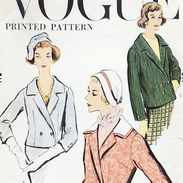 v9406detail vogue 9406; ©1958; woman 14; bust 34: short coat & jacket pattern - detail