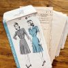 40s dress pattern Hollywood 1125_complete complete 1943 WWII utility Dress in 2 Versions Original 40s Vintage Paper Sewing Pattern Original Hollywood #1125