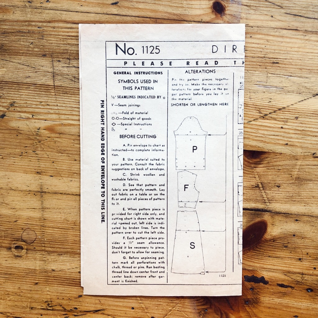 vintage 40s military style dress instruction Hollywood #1125