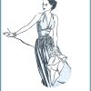 complete 1948 halter sundress original 40s resort paper sewing pattern ladies home journal 2485 Bust 32"