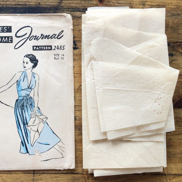 1948 designer sundress pattern | lhj #2485 - perforatedd pieces