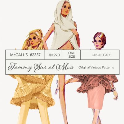 1970 Circular Cape Original McCall’s #2337 Paper Sewing Pattern All Sizes • FACTORY FOLD