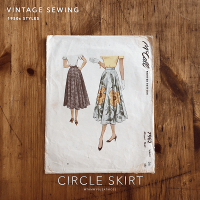 mccall 7962 circle skirt pattern envelope