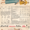simplicity 4972 50s negligee pattern envelope back unused simplicity 4972 50s housecoat pattern envelope back