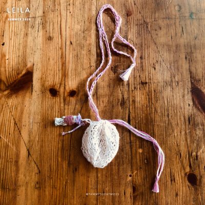 wish white trinket linen boho necklace