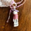 wish white linen +trinkets detail 1 wish white trinket linen boho necklace trinket detail