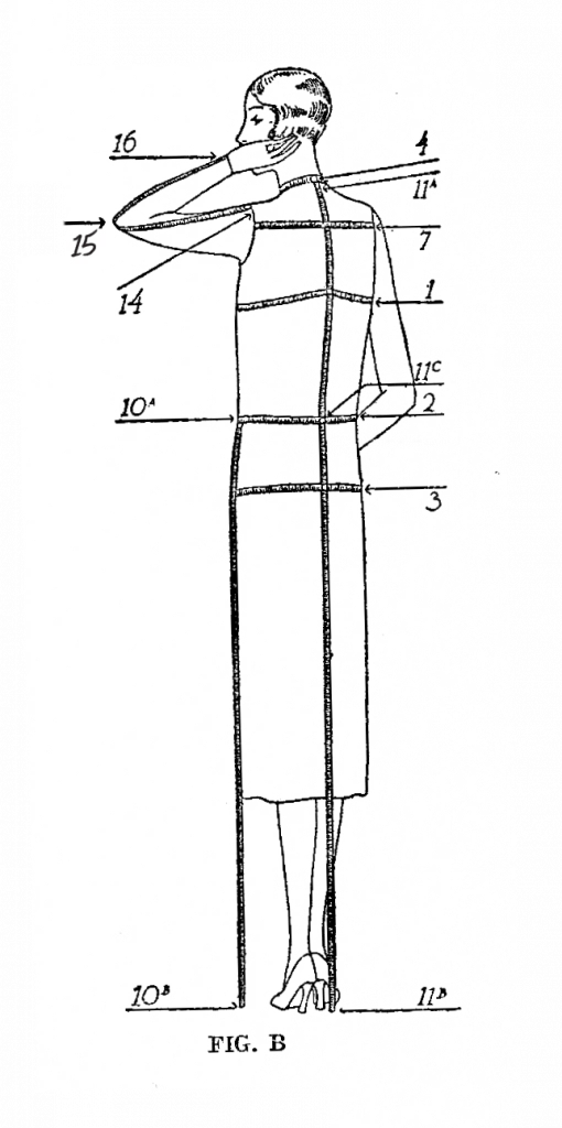 1926 Vogue measuring guide figure B