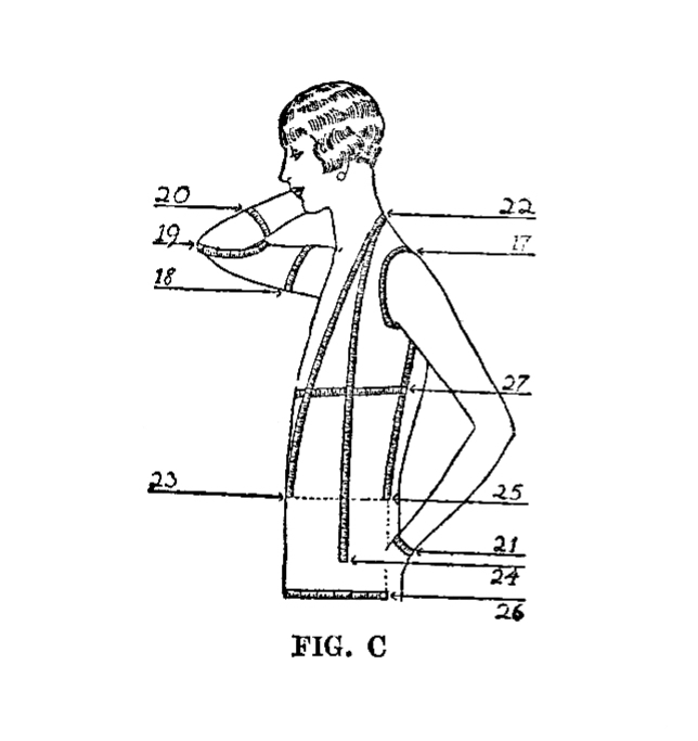 1926 Vogue measuring guide figure C side torso