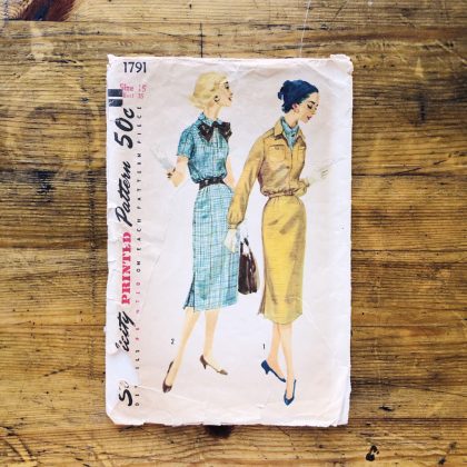 simplicity 1791 bow dress pattern envelope front