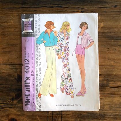 1974 Track Suit Pattern · McCall's 4012