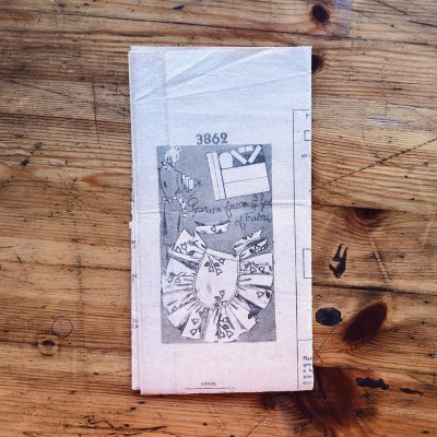 1946 Cocktail Apron Original 40s Houswife Chicago Tribune #3862 Paper Sewing Pattern - front