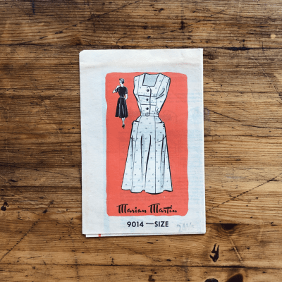 50s marian martin 9014 vintage dress pattern style