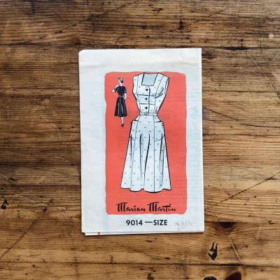50s marian martin 9014 vintage dress pattern style