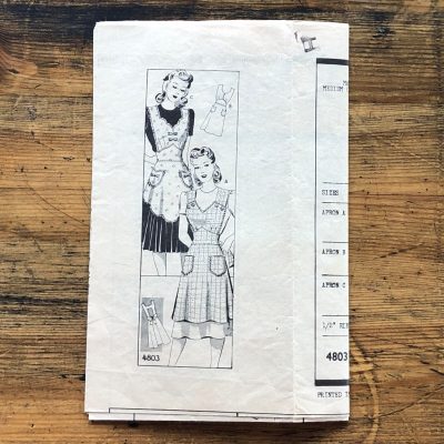 Anne Adams 4803 1940s apron pattern instruction