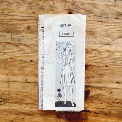 40s retro edwardian dress frock pattern Illustration Mail Order #8680