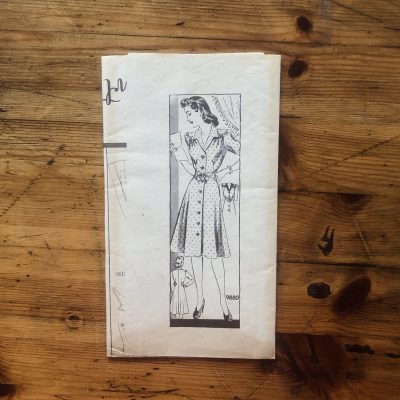 marian martin #9880 1940s dress pattern style