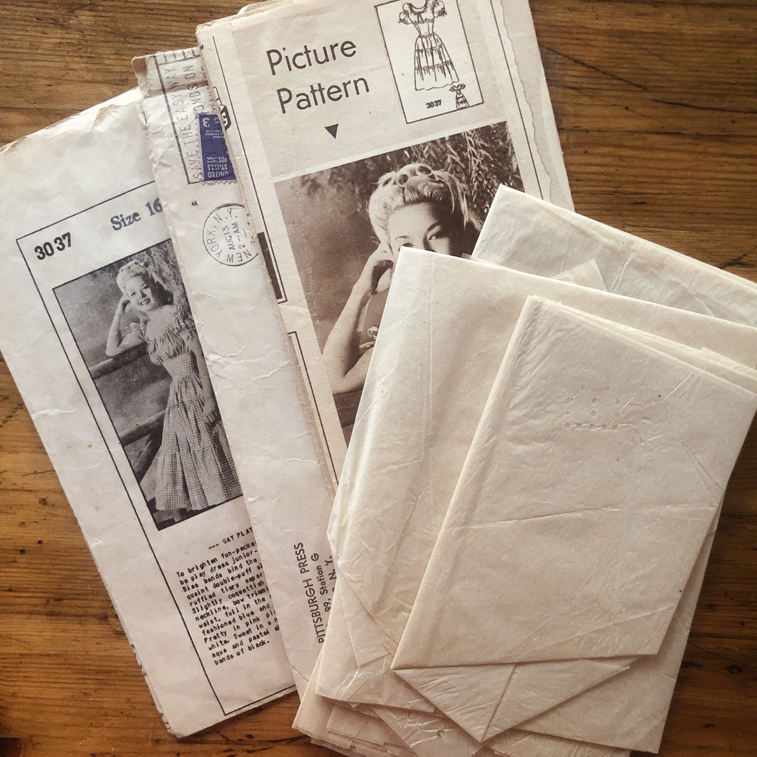 pittsburgh press #3037 mieder dress pattern - complete