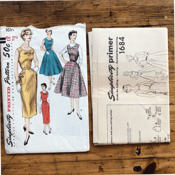 50s-simplicity-1684-wiggle_dress-pattern-instruction 50s simplicity 1684 wiggle dress pattern instruction