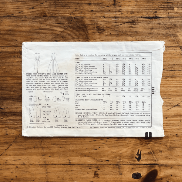 50s-wiggle_dress-pattern-envelope_back-simplicity-1684 50s simplicity 1684 wiggle dress pattern envelope back