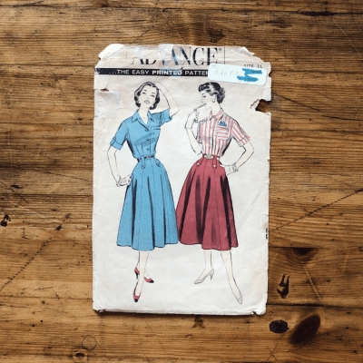 1957 advance 8413 coordinates 50s skirt blouse pattern cover