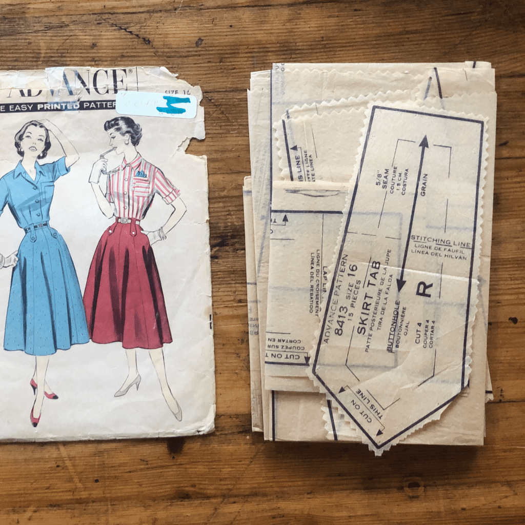 1957 advance 8413 coordinates pattern with original pieces