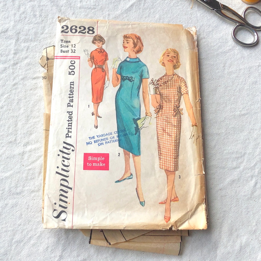 1958 Dress Pattern · Simplicity 2628
