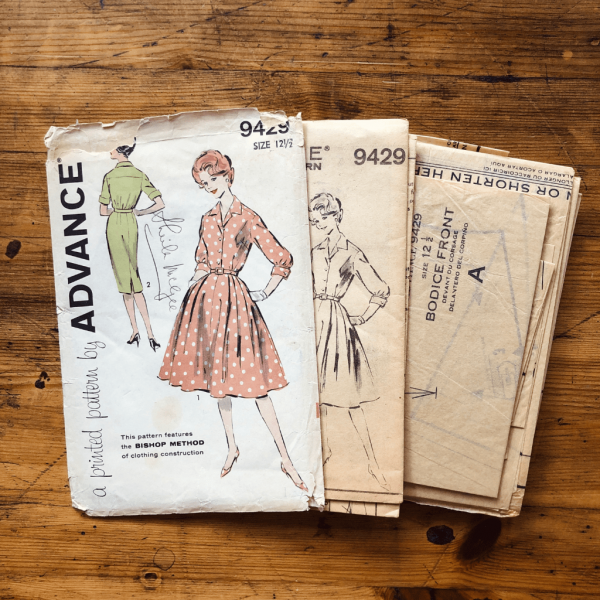 complete vintage 60s shirt dress pattern advance 9429 complete unused 60s classic shirtwaist dress pattern advance 9429