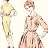 uncut_60s_vintage_shirtwaist_dress_ sewing-pattern_advance9429_instagram unused 60s classic shirtwaist dress pattern style detail advance 9429