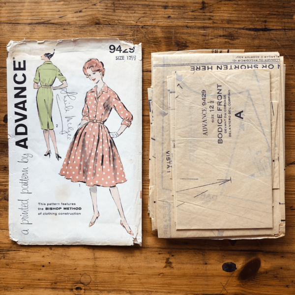 vintage 60s dress pattern uncut pieces advance 9429 vintage 60s classic shirtwaist dress pattern pieces advance 9429