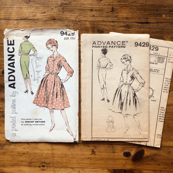 vintage 60s shirtwaist dress pattern instructions advance 9429 vintage 60s classic shirtwaist dress pattern instruction advance 9429